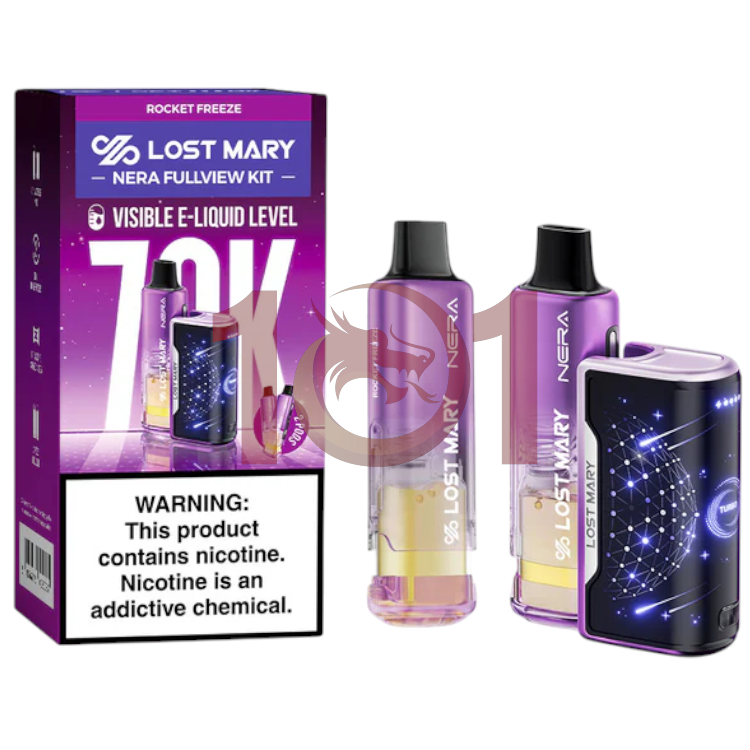 LOST MARY NERA FULLVIEW KIT 70000 5% 2POD + BATTERY - ROCKET FREEZE