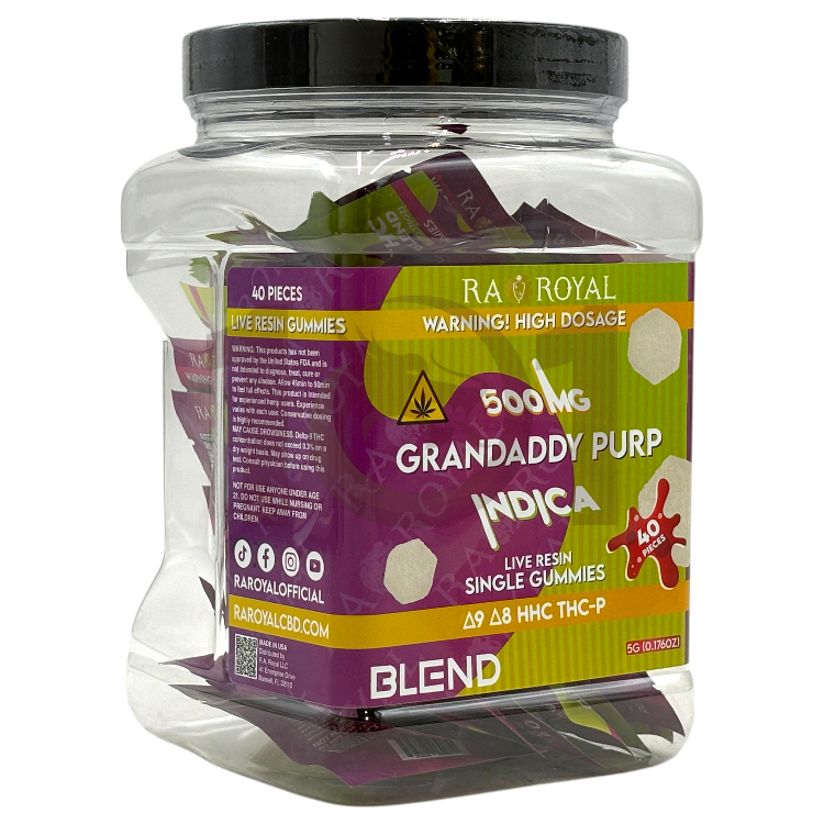 RA ROYAL LR BLEND D9+D8+HHC+THCP 500MG - INDICA GRANDDADDY PURP