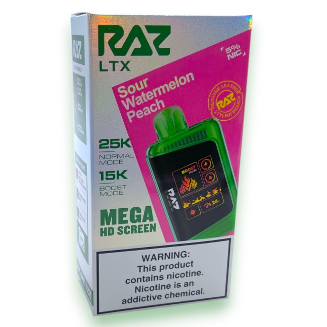 RAZ LTX 25000 5% - SOUR WATERMELON PEACH