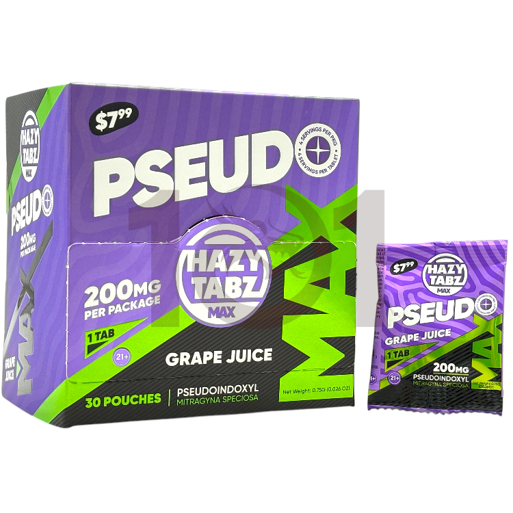 HAZY TABZ MAX PSEUDOINDOXYL EXTRACT TABLET SP 1PK/$7.99 200MG 1CT PK - GRAPE JUICE