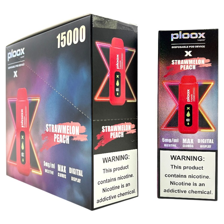 PLOOX 15000 POD X 5% 16ML - STRAWMELON PEACH
