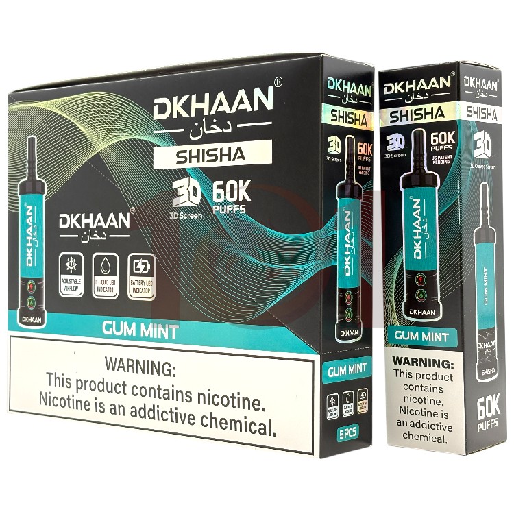 DKHAAN SHISHA 60000 0.5% - GUM MINT