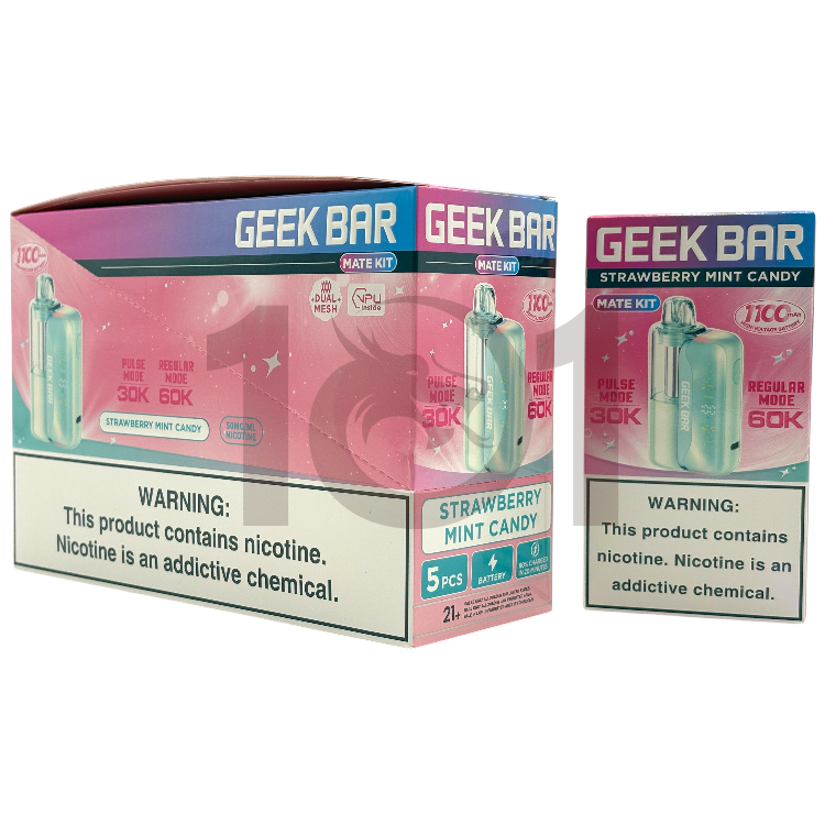 GEEK BAR MATE KIT 60000 POD DEVICE 5% - STRAWBERRY MINT CANDY