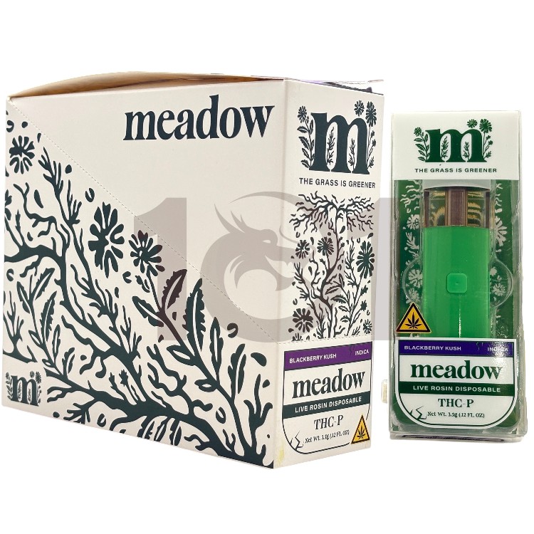 MEADOW LR THCP 3.5GM DISPOSABLE VAPE INDICA - BLACKBERRY KUSH