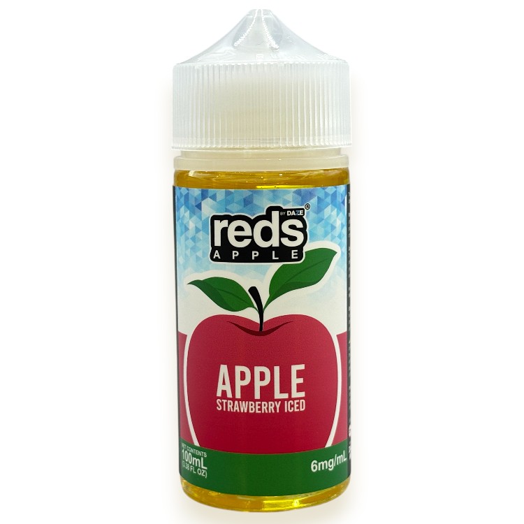 DAZE REDS APPLE ICE E-LIQUID 6MG 100ML - APPLE STRAWBERRY ICED