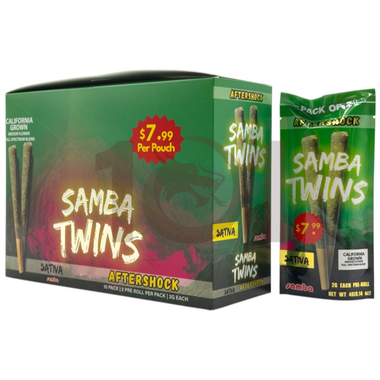 SAMBA TWINS SP 1PK/$7.99 2GM 2CT PK PREROLL SATIVA - AFTERSHOCK