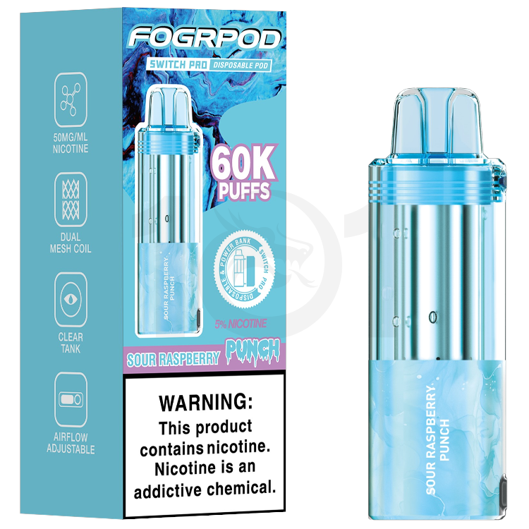 FOGRPOD 60000 SWITCH PRO POD 5% - PUNCH SOUR RASPBERRY