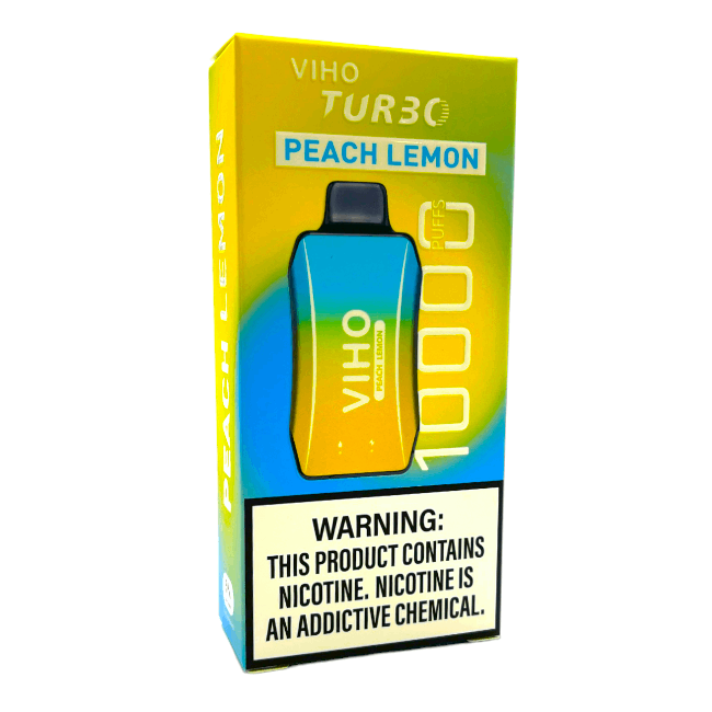 VIHO TURBO 10000 5% - PEACH LEMON
