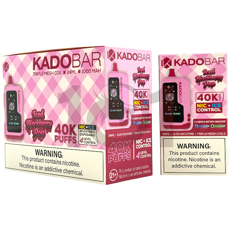 KADO BAR NIC+ICE 40000 5% - ICED BLACKBERRY POP