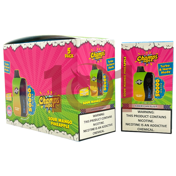 CHAMPS VAPE 50000 5% - SOUR MANGO PINEAPPLE