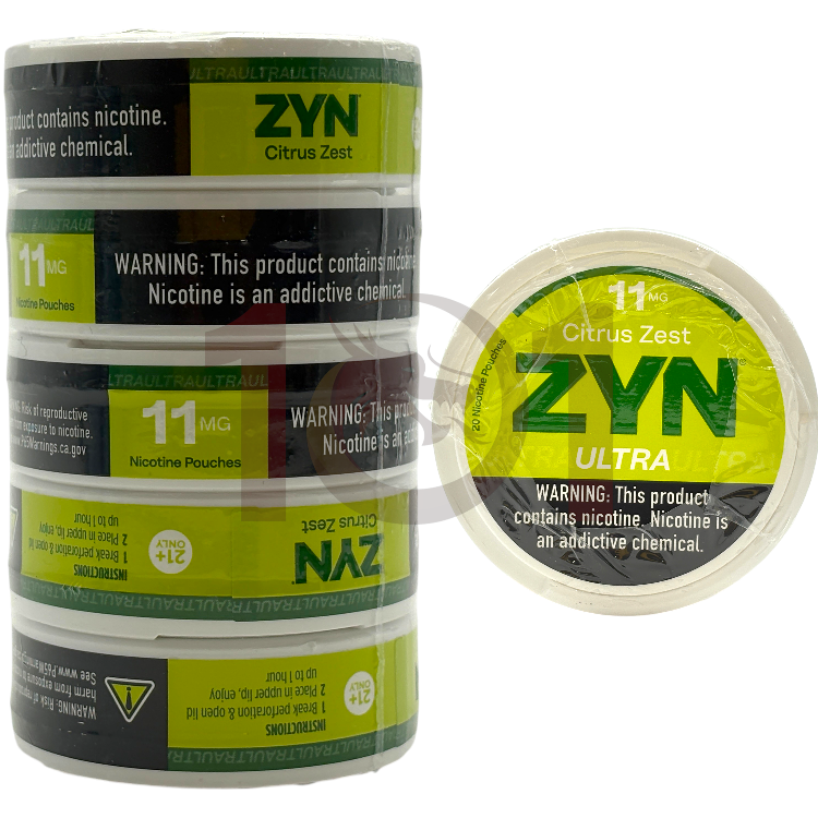 ZYN ULTRA NICOTINE POUCHES 11MG 20CT PK - CITRUS ZEST