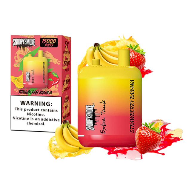 SNOOPY SMOKE EXTRA TANK 15000 5% - STRAWBERRY BANANA