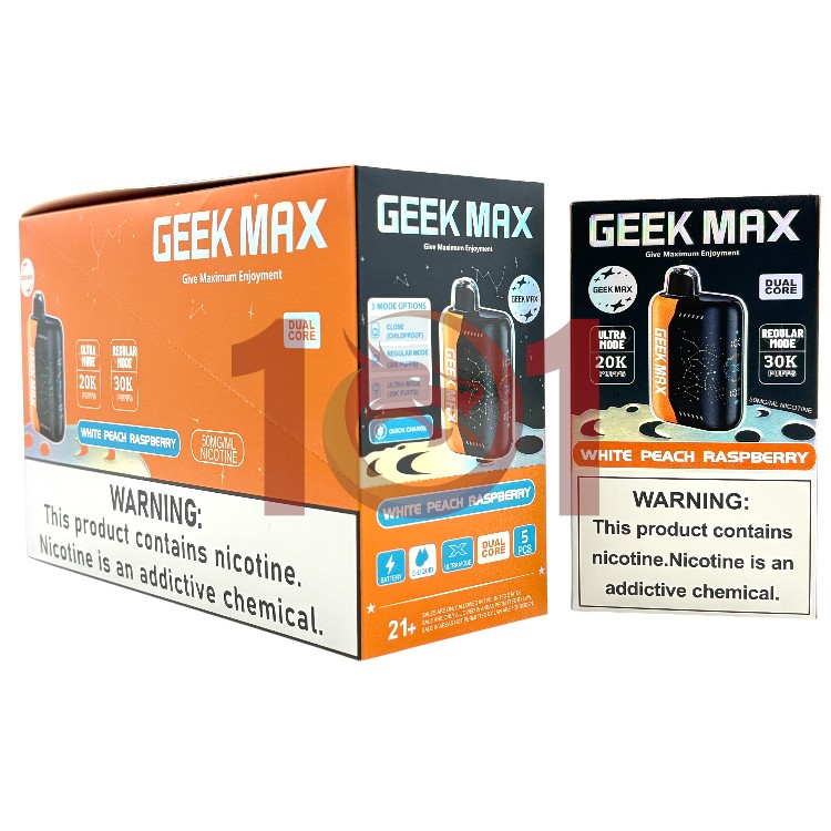 GEEK MAX ULTRA X 30000 5% - WHITE PEACH RASPBERRY