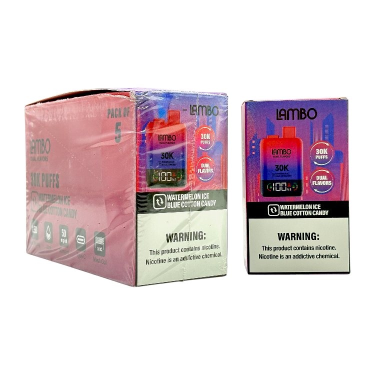 LAMBO DUAL FLAVORS 30000 5% - WATERMELON ICE + BLUE COTTON CANDY