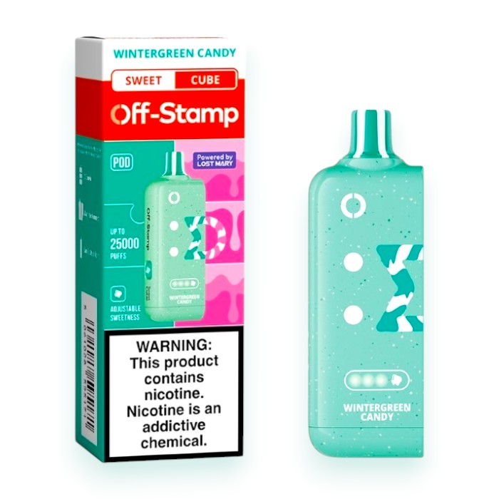 OFF-STAMP 25000 5% CUBE POD - SWEET WINTERGREEN CANDY