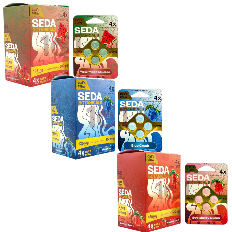 SEDA BOTANICALS CATS CLAW UNCARIA TOMENTOSA EXTRACT TABLET 125MG 4CT PK