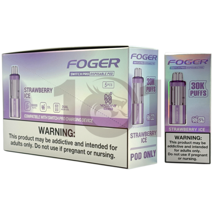 FOGER NIXODINE SWITCH PRO 30000 POD 5% - STRAWBERRY ICE