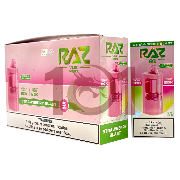 RAZ VUE 50000 POD 5% - STRAWBERRY BLAST