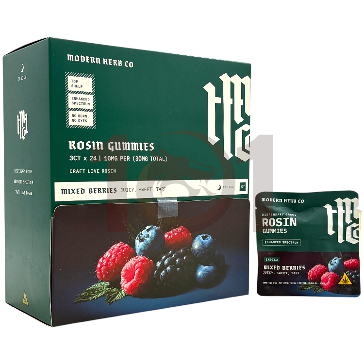 MODERN HERB CO LIVE ROSIN 10MG 3CT PK - INDICA MIXED BERRIES
