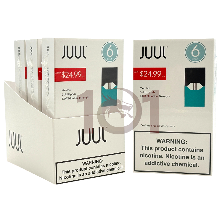 JUUL POD 0.7ML 6 PK 5% SP $24.99 - MENTHOL