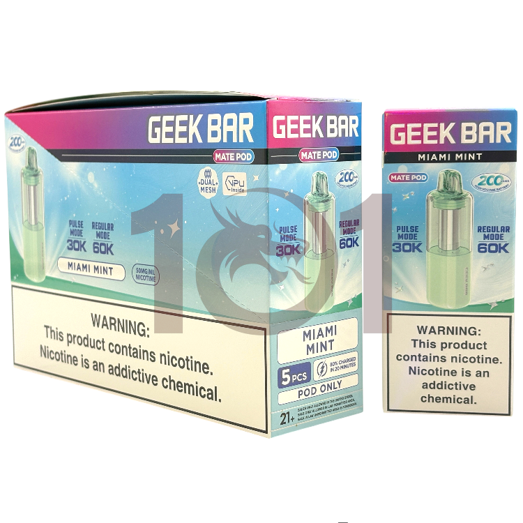 GEEK BAR MATE KIT 60000 POD 5% - MIAMI MINT