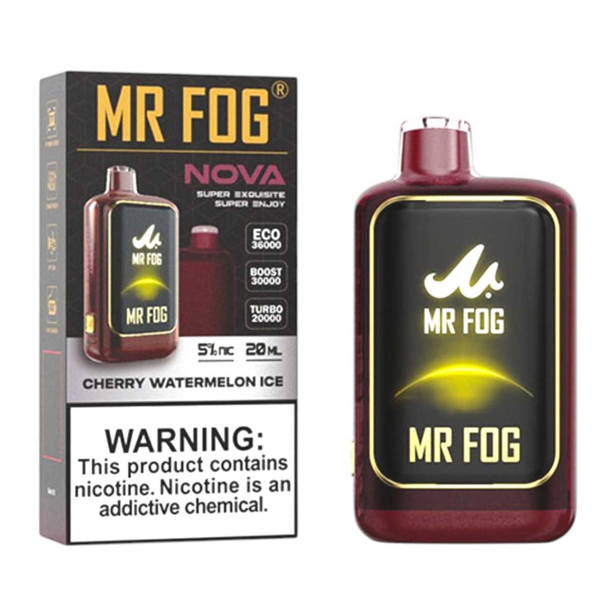 MR FOG NOVA 36000 5% - CHERRY WATERMELON ICE