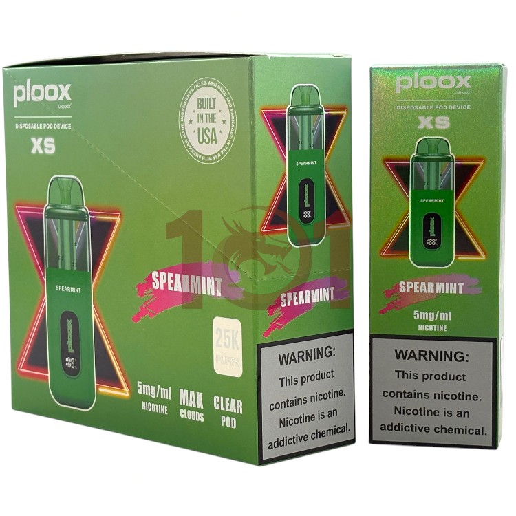 PLOOX 25000 0.5% 18ML HOOKAH POD XS - SPEARMINT
