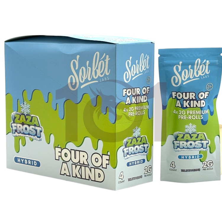 SORBET LABS THCP PREROLL 2GM 4CT PK HYBRID - ZAZA