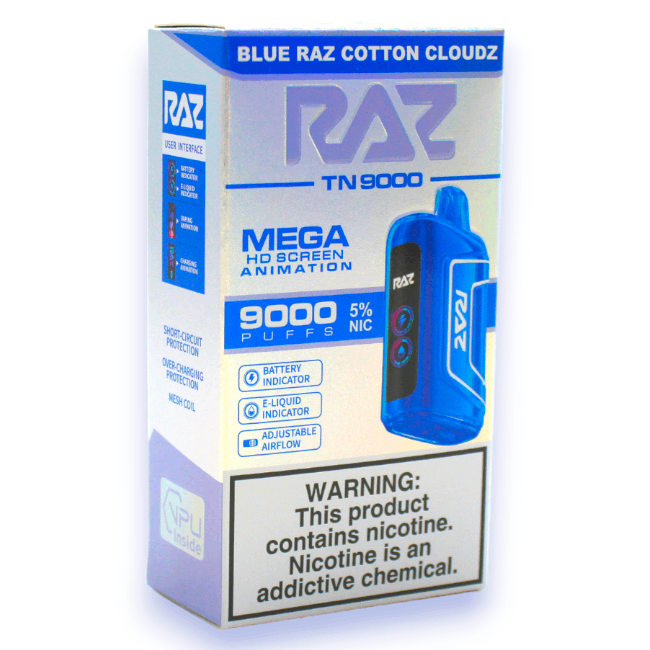 RAZ TN9000 5% - BLUE RAZ COTTON CLOUDZ