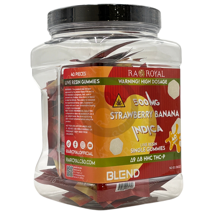 RA ROYAL LR BLEND D9+D8+HHC+THCP 500MG - INDICA STRAWBERRY BANANA