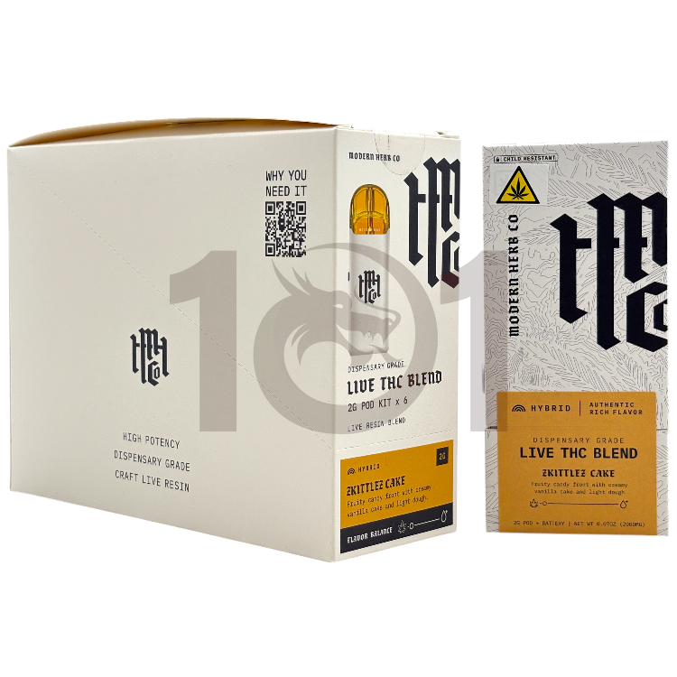MODERN HERB CO LIVE THC BLEND 2GM POD DEVICE - HYBRID ZKITTLEZ CAKE