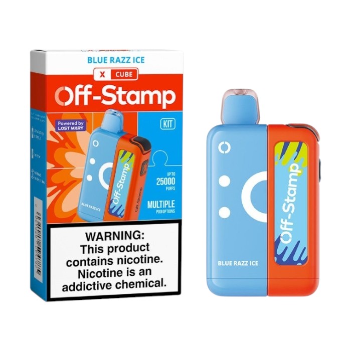 OFF-STAMP 25000 5% X CUBE KIT - BLUE RAZZ ICE