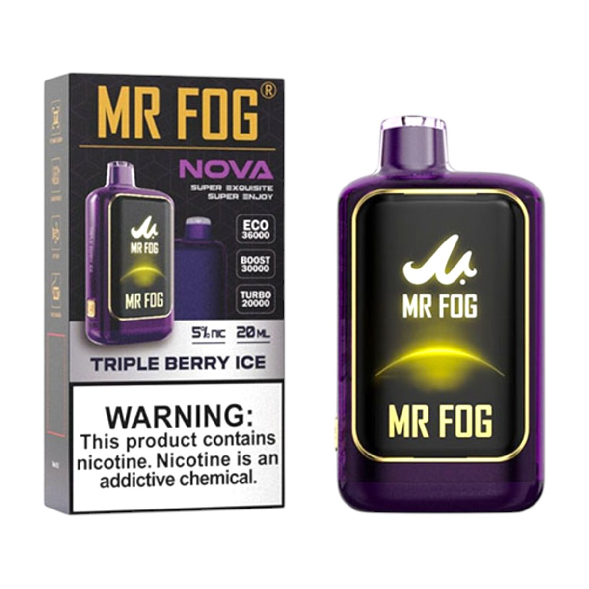 MR FOG NOVA 36000 5% - TRIPLE BERRY ICE