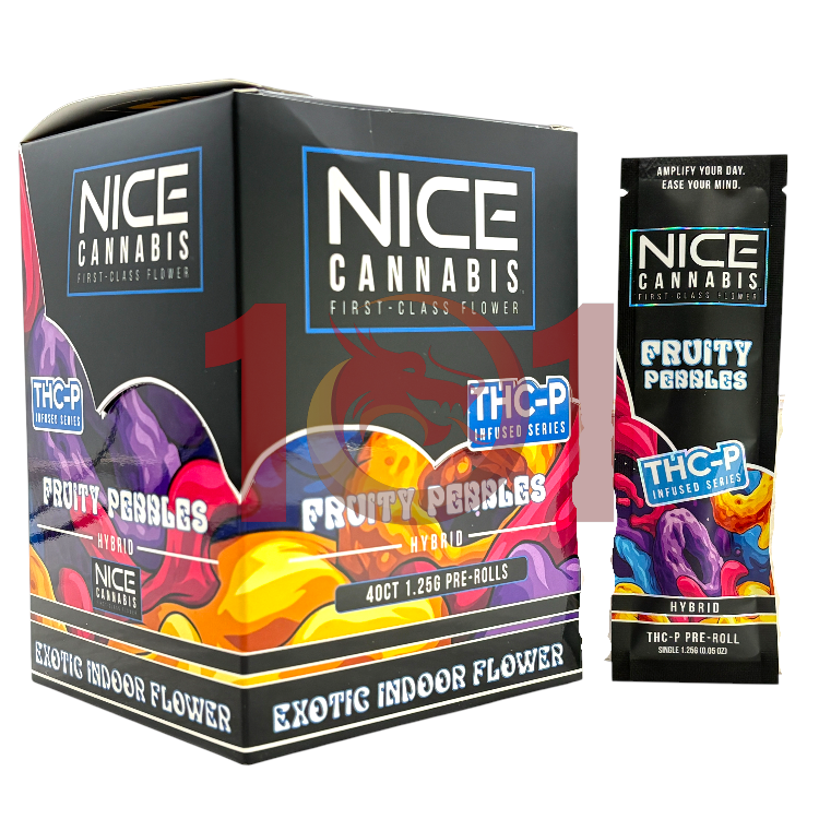 NICE CANNABIS EXOTIC THCP INFUSED 1.25GM PREROLL HYBRID - FRUITY PEBBLES