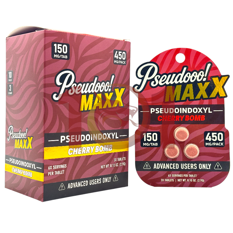 PSEUDOOO MAXX PSEUDOINDOXYL EXTRACT TABLET 150MG 3CT PK - CHERRY BOMB
