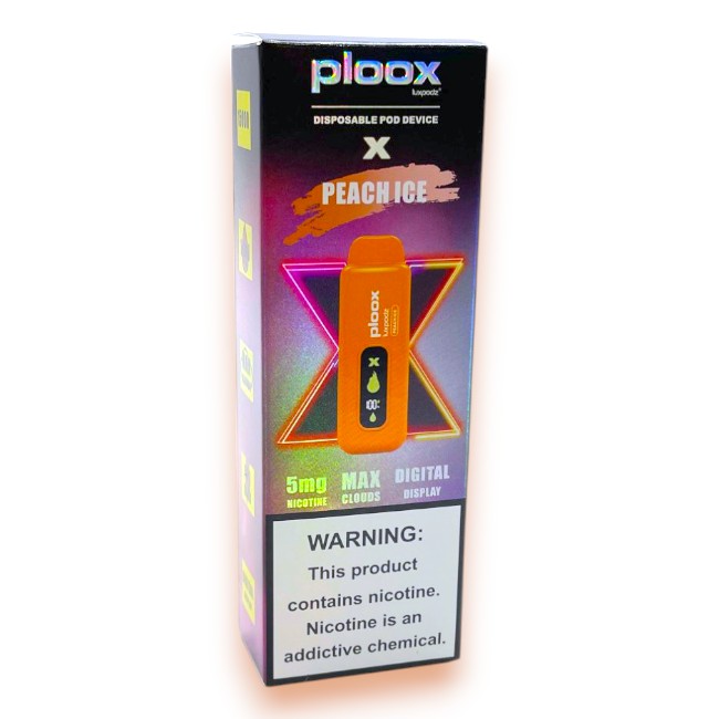 PLOOX 15000 POD X 5% 16ML - PEACH ICE