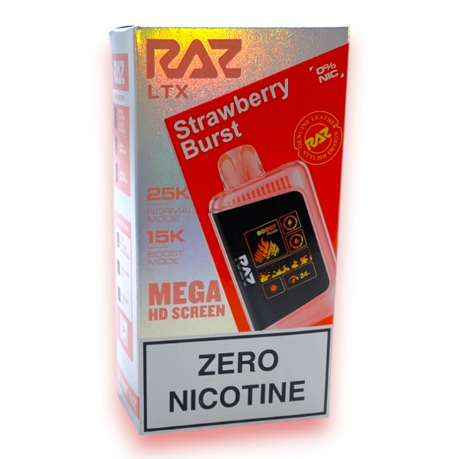 RAZ LTX 25000 0% - STRAWBERRY BURST