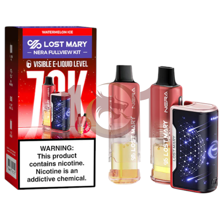 LOST MARY NERA FULLVIEW KIT 70000 5% 2POD + BATTERY - WATERMELON ICE