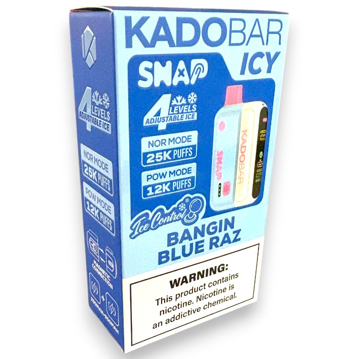 KADO BAR 25000 SNAP ICY POD 5% - BANGIN BLUE RAZZ