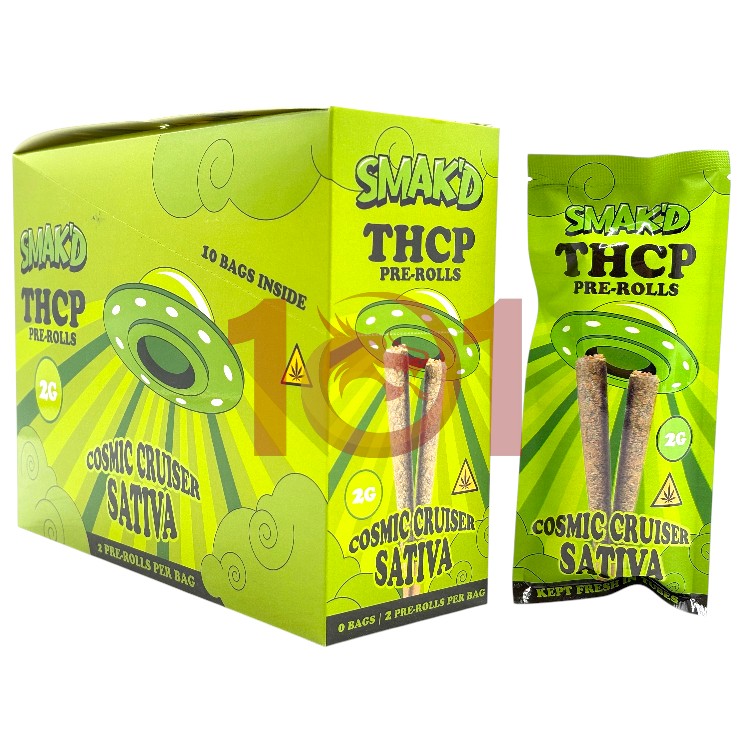 SMAK'D THCP 2GM/CT 2CT PK PREROLL SATIVA - COSMIC CRUISER