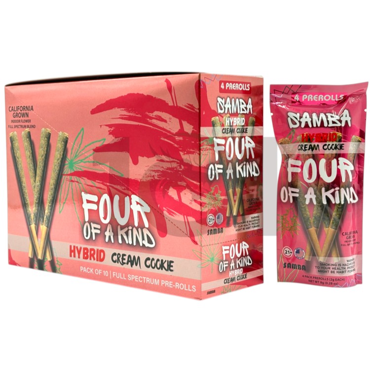 SAMBA FOUR OF A KIND 2GM 4CT PK PREROLL HYBRID - CREAM COOKIE