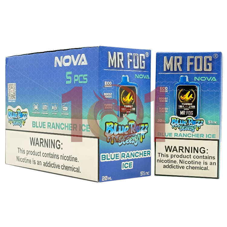 MR FOG NOVA 36000 5% - BLUE RAZZ STEEZY BLUE RANCHER ICE