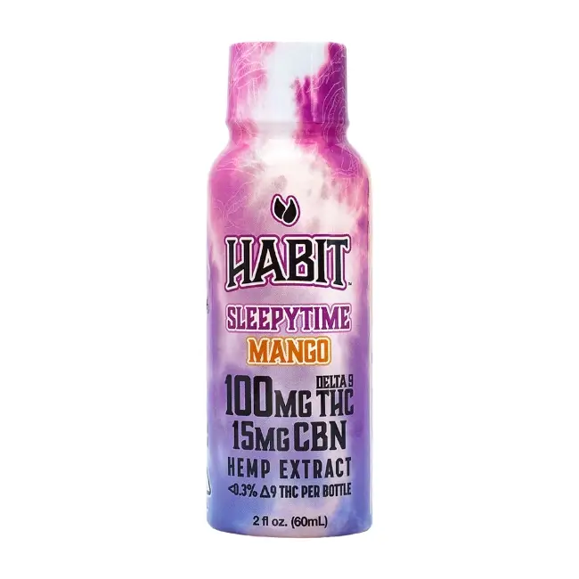 HABIT ULTRA POTENT SHOT LR D9+THC 100MG - SLEEPY TIME MANGO