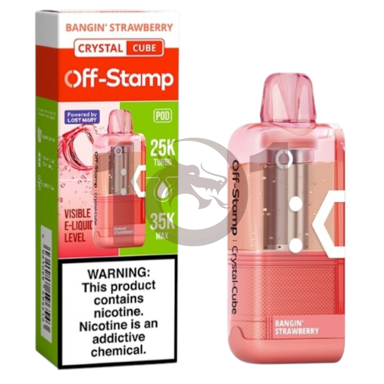 OFF-STAMP X CUBE POD CRYSTAL 35000 5% - BANGIN STRAWBERRY
