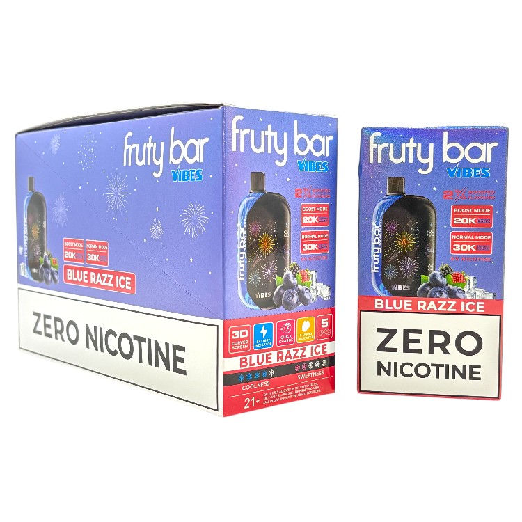 FRUTY BAR VIBES 30000 0% - BLUE RAZZ ICE
