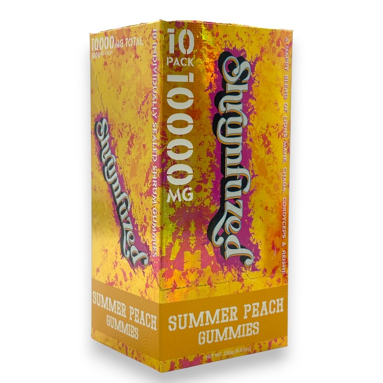 SHRUMFUZED NOOTROPIC BLENDZ MUSHROOM GUMMY 1000MG 10CT PK (10000MG/PK) - SUMMER PEACH