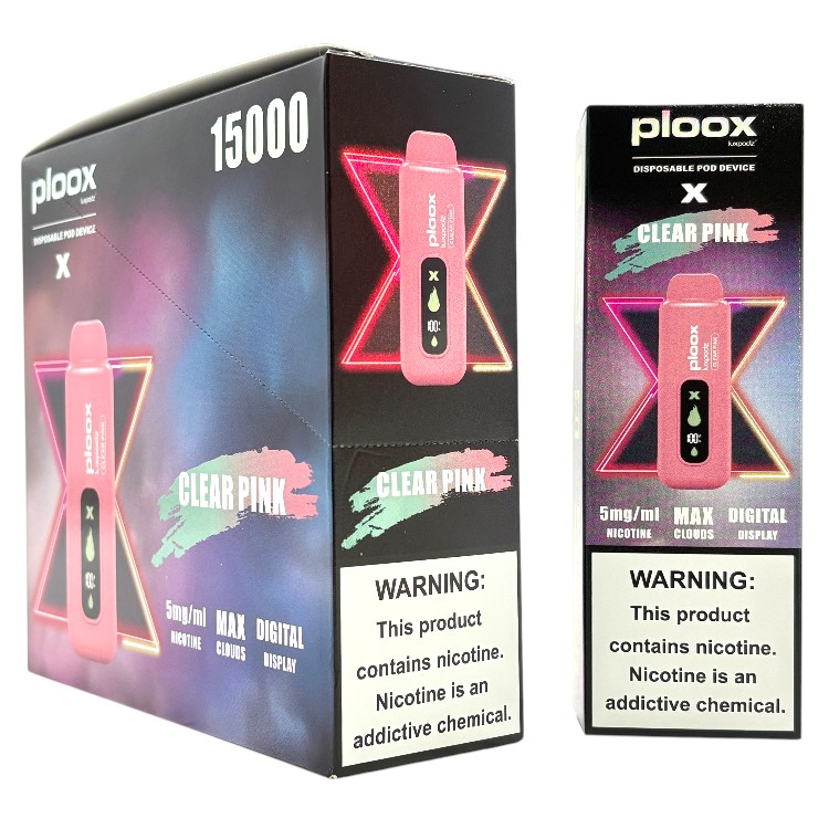 PLOOX 15000 POD X 5% 16ML - CLEAR PINK