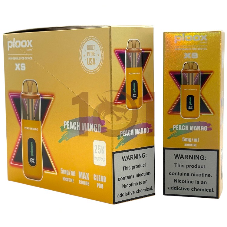 PLOOX 25000 0.5% 18ML HOOKAH POD XS - PEACH MANGO