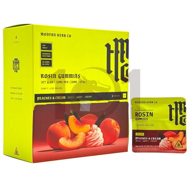 MODERN HERB CO LIVE ROSIN 10MG 3CT PK - SATIVA PEACHES & CREAM