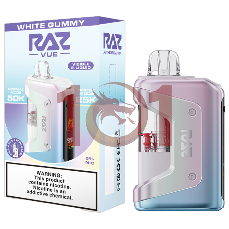 RAZ VUE 50000 KIT 5% - WHITE GUMMY